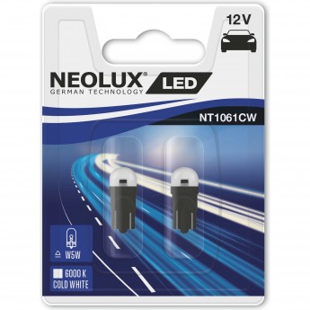 Автолампы NEOLUX ≜W5W LED technology NT1061CW-02B Белый (2 шт) Автолампы NEOLUX ≜W5W LED technology NT1061CW-02B Белый (2 шт)