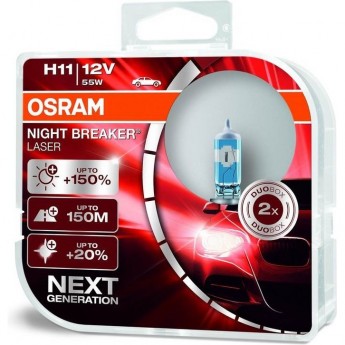 Автолампы OSRAM H11 NIGHT BREAKER® LASER 64211NL - HCB (2 шт)
