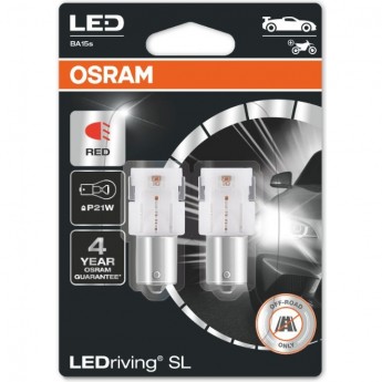 Автолампы OSRAM LED ≜P21W LEDRIVING SL 7506DRP-02B RED Красный Автолампы OSRAM LED ≜P21W LEDRIVING SL 7506DRP-02B RED Красный
