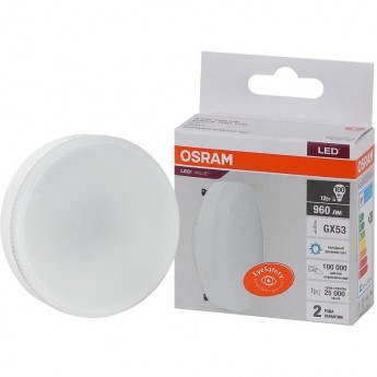 Лампа светодиодная LED OSRAM VALUE LVGX53100 12SW/865 12Вт GX53 230В 10х1 Лампа светодиодная LED OSRAM VALUE LVGX53100 12SW/865 12Вт GX53 230В 10х1